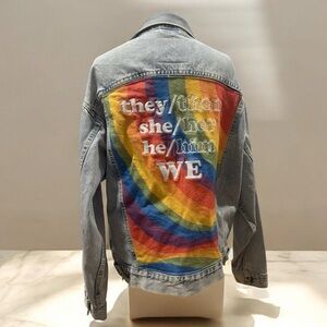 Levi's Denim Rainbow Pronoun Jacket